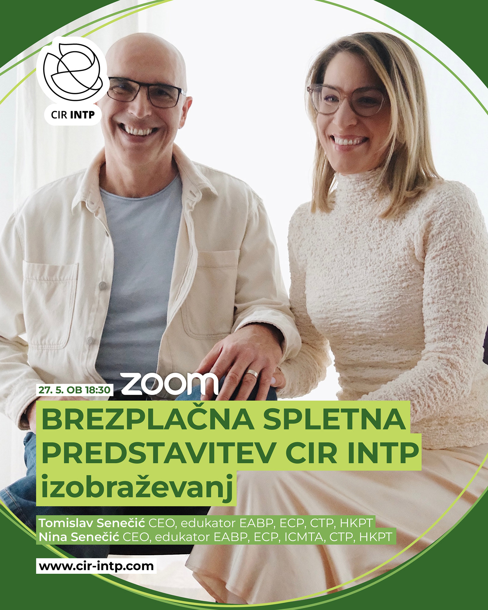 Brezplačna spletna predstavitev CIR INTP izobraževanja
